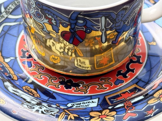 Image 1 of Set tazze Tête-à-tête per innamorati di Bopla! Fabbrica di porcellana Langenthal, Svizzera, anni '90