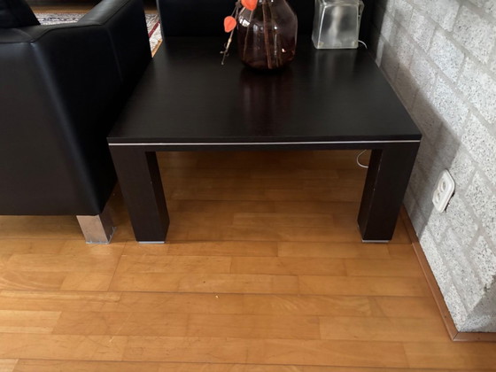 Gelderland 2 Coffee tables 80 x 80 wengé 625 – Metal, Wood (photo 3 of 5)
