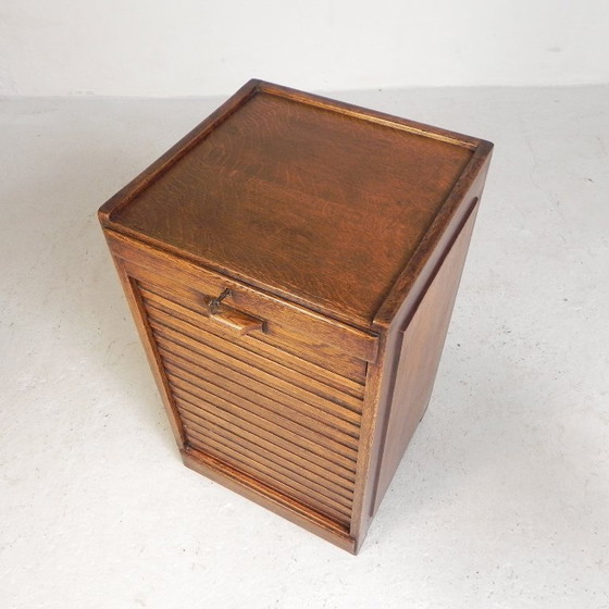 Eiken rolluikkast met 1 luik, 77 cm hoog, jaren 30 – Ladekasten, Wood (photo 3 of 18)