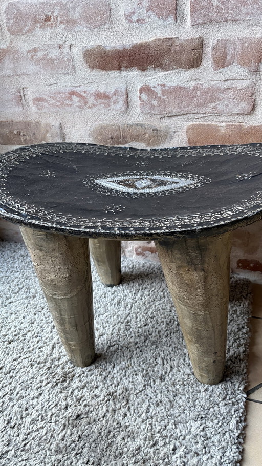 Taburete Senoufo vintage, madera, África