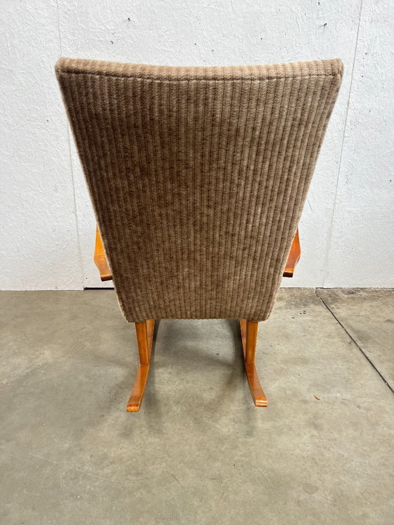 Image 1 of Sedia a dondolo vintage, in teak, Svezia, anni '50