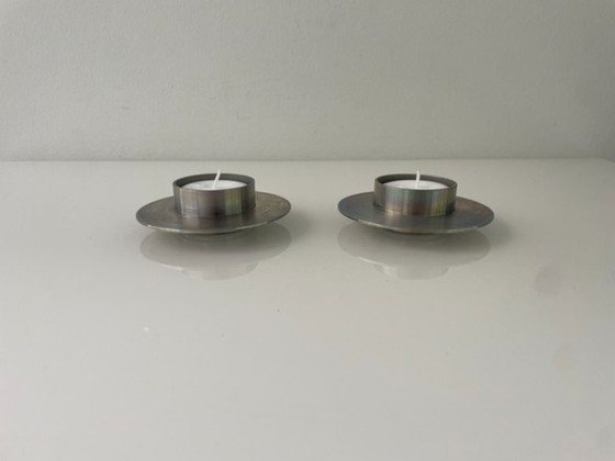 Image 1 of Set di 2 portacandele ZACK in acciaio inox – Design tedesco