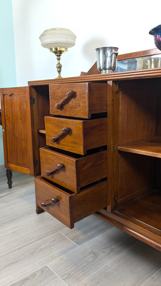 Image 1 of Vintage Mahogany and Mahogany Veneer Sideboard
