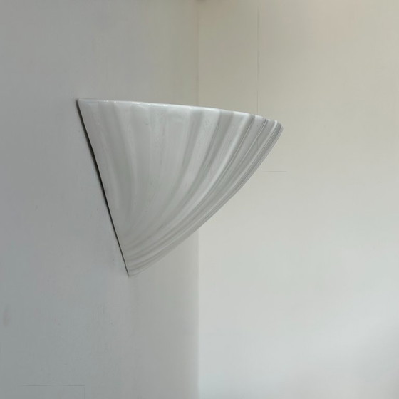 Image 1 of Lampada da parete a conchiglia in porcellana, Francia 1970