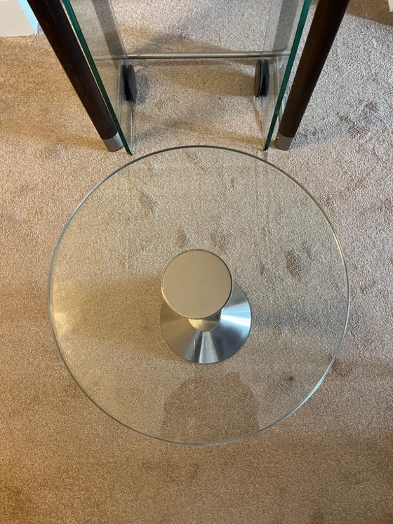 Image 1 of 1991 Fontana Arte , Design Daniella Puppa, set van 3 glazen tafels