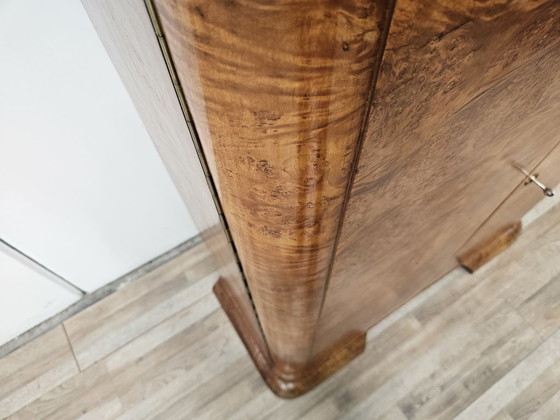 1930s Austrian Art Deco walnut burl sideboard – Sideboard cabinet, Wood (photo 8 of 18)