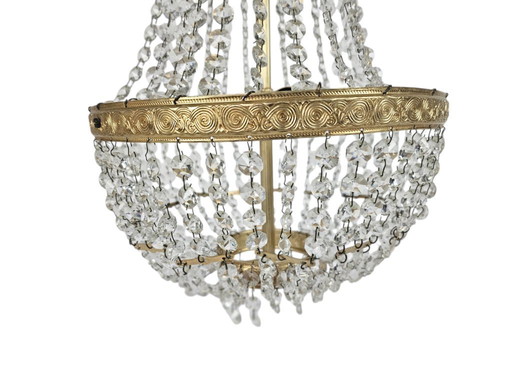 Lámpara de araña - Estilo Imperio - cristal - latón - siglo XX