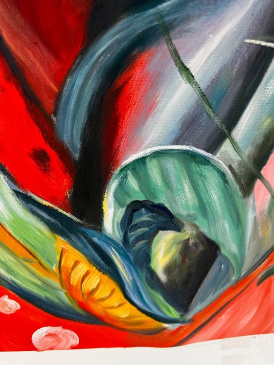 Image 1 of Frans Marc - In the Rain. Hand-painted artwork on canvas (delivered rolled up)