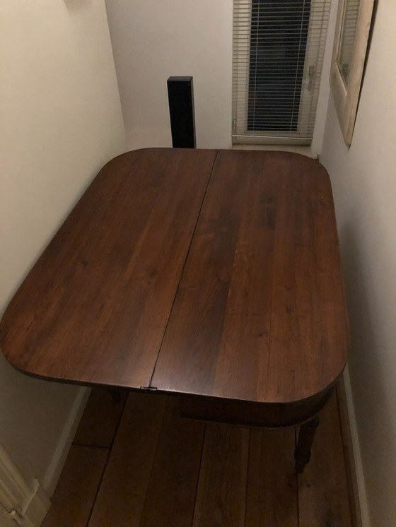 Image 1 of OAK SIDETABLE folding table - dining table WALL TABLE EICHHOLTZ