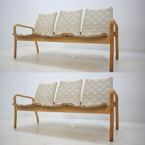 Pair of vintage 3 seater sofas, Sweden 1980