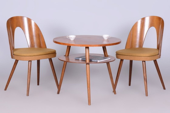 Table basse originale de style Mid-Century, noyer, hêtre, République tchèque, années 1950 – Tables basses (photo 9 of 9)