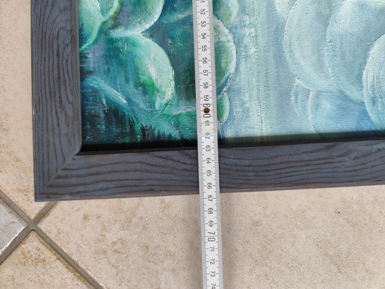 Image 1 of 🎨 Originalgemälde "Wolkentunnel" von Katrin Pillon (1996) – Öl auf Platte