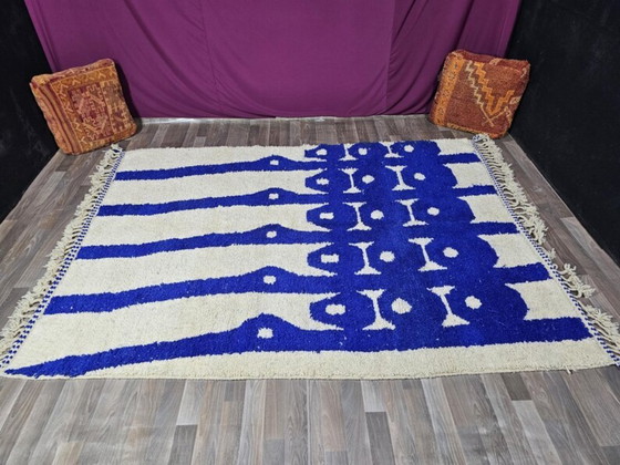 Image 1 of Marokkanischer Teppich aus Naturleinen, 300 x 200 cm