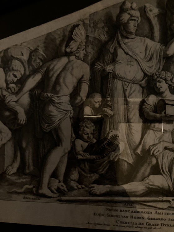 Image 1 of Hubertus Quellinus 1665-1668 Engraving Set Timpans Palace on Dam Square