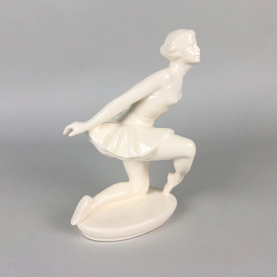 Image 1 of Vintage glazed ceramic sculpture of a Jihokera ballerina, Czechoslovakia 1960