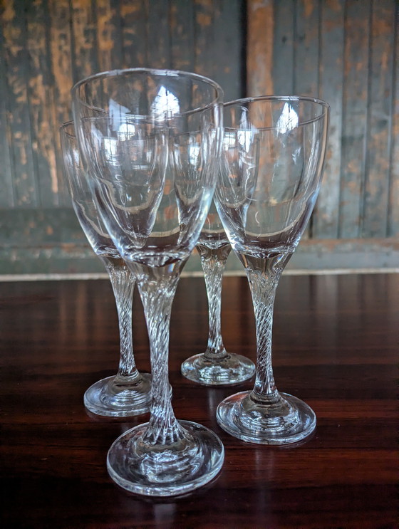 Image 1 of Vintage set of 7 wine glasses & 1 Krosno Bonny carafe
