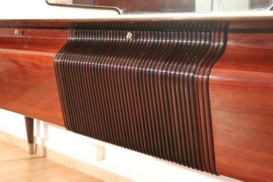Image 1 of Credenza di metà secolo di Osvaldo Borsani, mogano, palissandro e onice, Italia, anni '50