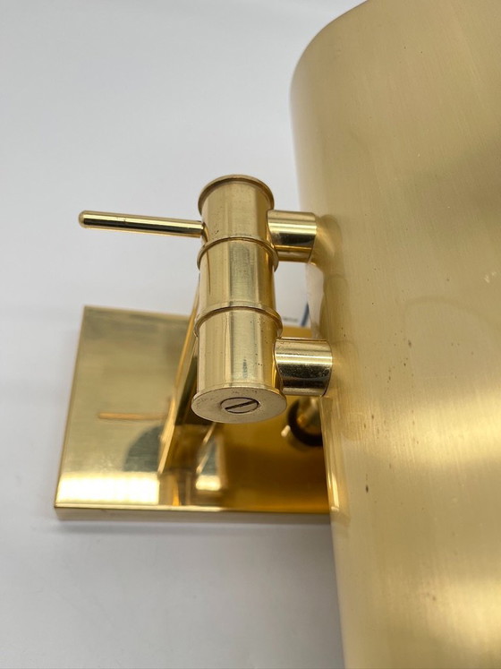 Vintage Postmodern Wall Light 1980s – Gold – Dimmable – 180° Rotatable – Metal (photo 16 of 22)