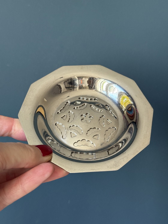 Image 1 of RARO! Coquillor, pressa per burro d'epoca placcata in argento