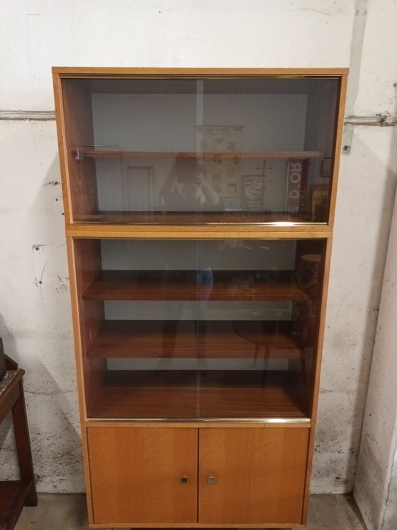 Stylish display cabinet with top section – Wood, Glass (photo 8 of 13)