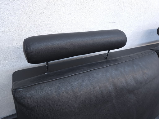 Canapé design FSM Easy Set en cuir noir