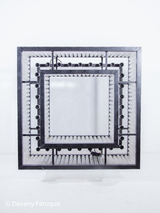 Image 1 of Grande lampadario a tubo di vetro , 1980