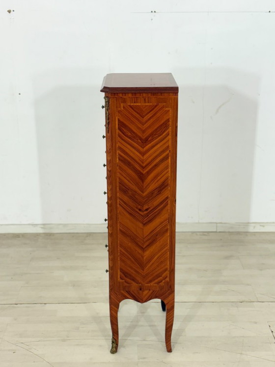 Image 1 of Cassettiera in stile barocco a 7 cassetti / cassettiera vintage da ingresso / mobile lavabo / mobile da ingresso