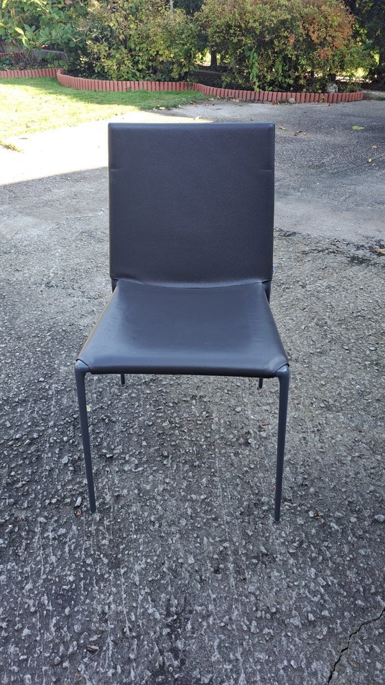 B&B Italia Alma von Roberto Barbieri – Set aus 6 Stühlen + Esstisch – Esszimmerstühle, Glass, Leather (photo 6 of 13)