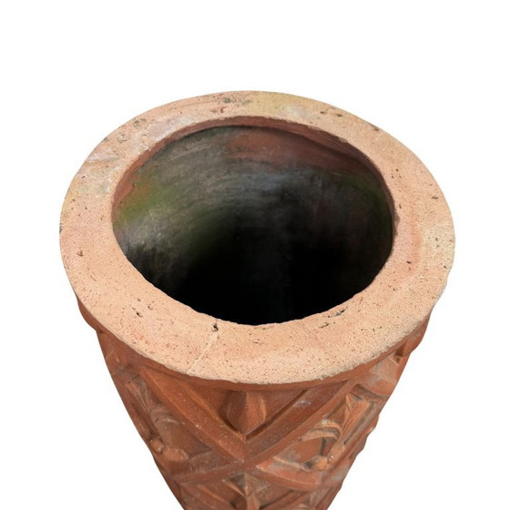 Image 1 of Set antiker französischer Terrakotta-Kaminblumentöpfe