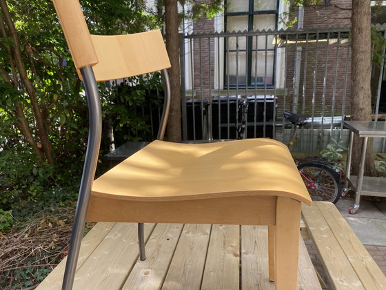 Image 1 of 4 Tina Christensen vintage plywood bended back stoel