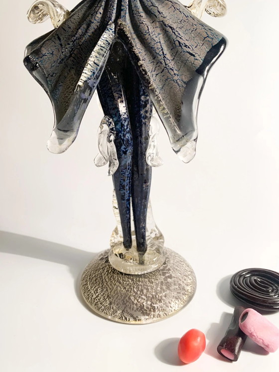 1960s Hand-blown Murano Glass Figurative Statue Attributable to Salviati – Sculpture (photo 4 of 14)