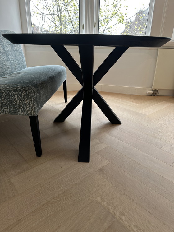 Image 1 of Table à manger Chêne Noir Danois Ovale 160x90