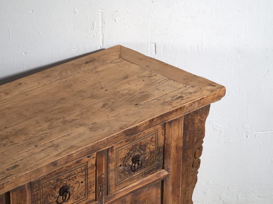 Antique carved console in pine wood – China, circa 1900 – Iron (photo 14 of 40)