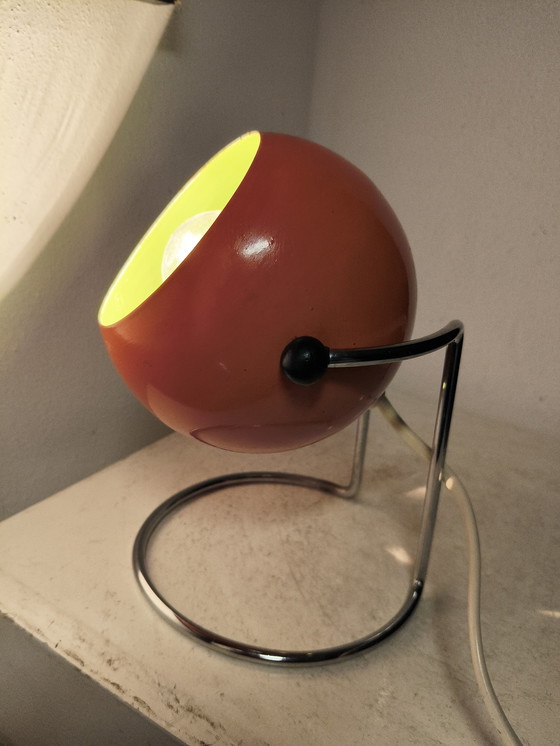 Image 1 of Vintage design Abo Randers eye ball space age metalen tafellamp 