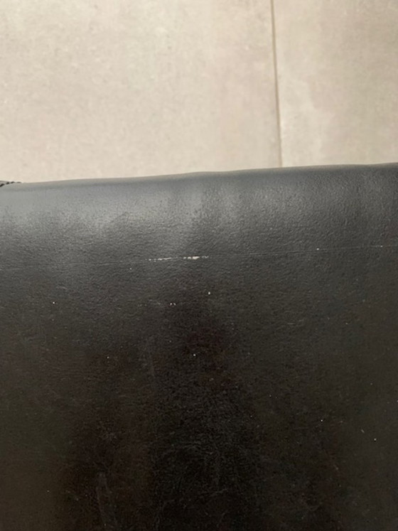 Ottoman, black leather – Side tables (photo 3 of 5)