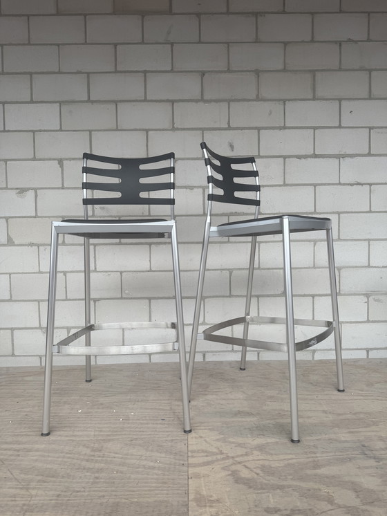 Image 1 of 2x Fritz Hansen Ice Barhocker