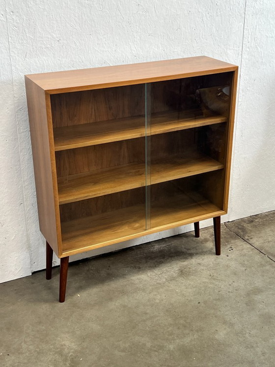 Image 1 of Vintage Wk Möbel Sideboard / Display Case, With Glass Sliding Doors. Germany 1970's