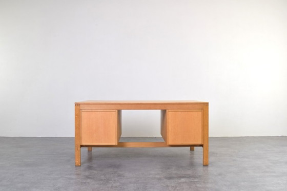 Image 1 of Mid-Century Oak Desk by Chr. Rasmussen for Randers Møbelfabrik, 1970s.
