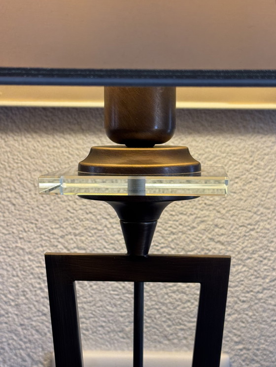 Image 1 of 🔷 UNICUM | Il Paralume Marina Bronze Table Lamp | Italian Design | Murano Glass | 1987-1995