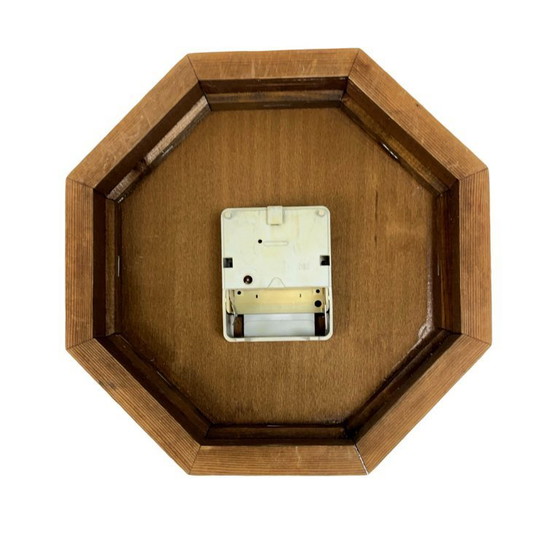 Image 1 of Reloj de pared de Weimar, octogonal, de latón y madera, Alemania, década de 1970