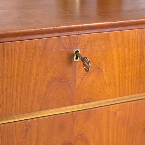 Vintage Danish Chest of drawers, teak 6 drawers 1960s Scandinavian, Wood, Brown (photo 9 of 19)