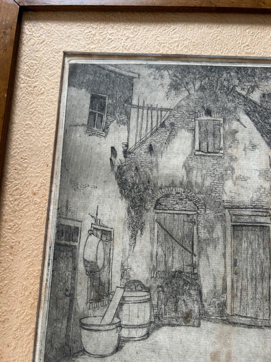 Ets van Boerderij, Hans Nieser(1885-1943) – Kunst, Paper (photo 3 of 6)