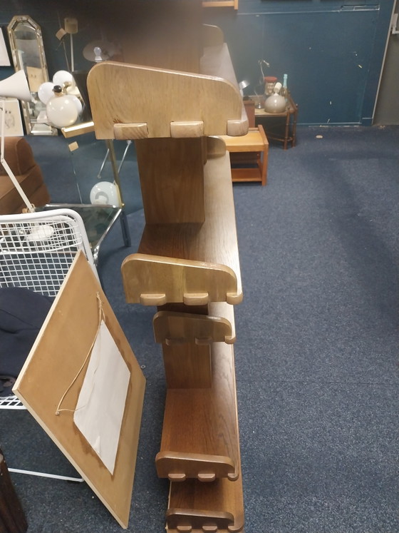 1 x 1970s Brutalist Bookcase 190 x 95cm – Wood (photo 3 of 9)