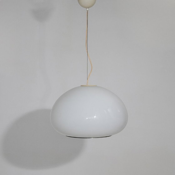 Image 1 of Lustre « Noir et Blanc » des frères Castiglioni pour Flos, années 1960