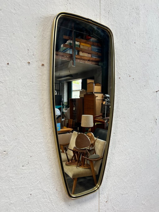 Vintage Spiegel Met Messing Gouden Lijst – Brass (photo 2 of 10)