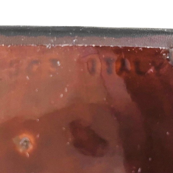 Image 1 of Vintage mid-century SC3 Italy jewelry box ceramic leather 1970s