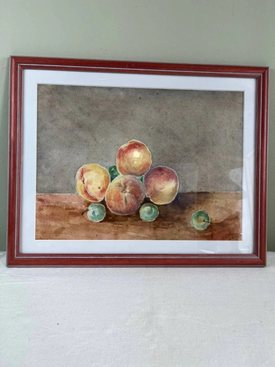 Gerahmtes Stillleben – Gemälde & Zeichnungen, Paper, Vintage (photo 4 of 9)