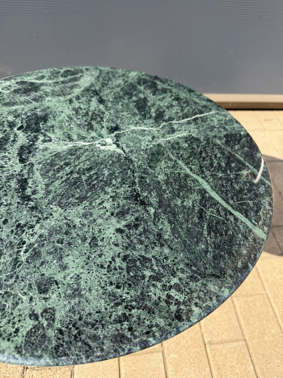 Image 1 of Table d'appoint Knoll Tulip en marbre Alpe Verde en parfait état !! Eero Saarinen