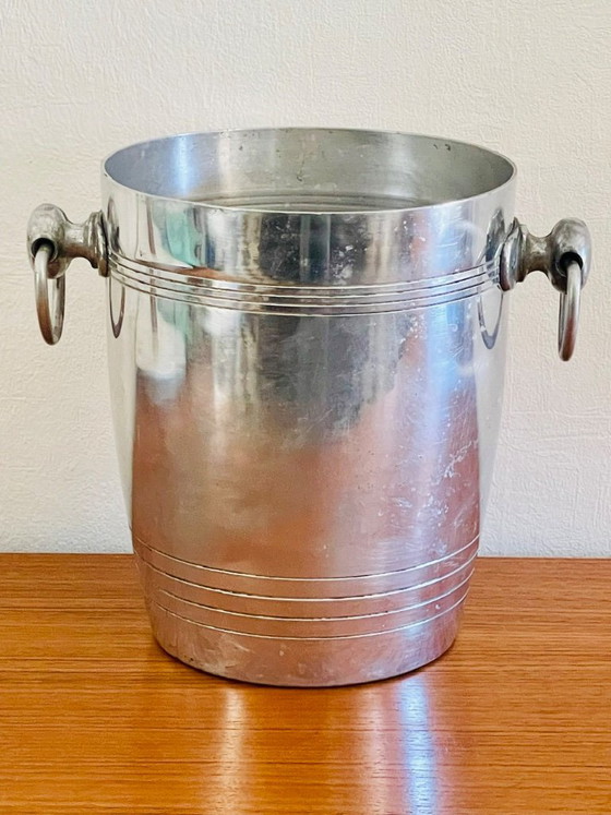 Vintage Verzilverde Champagnekoeler, Moet & Chandon, door Argit – Tafelaccessoires, Metal (photo 8 of 20)