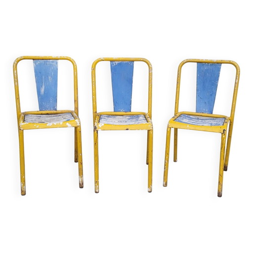Chaises Tolix de Xavier Pauchard T4 - années 1950 (*3)